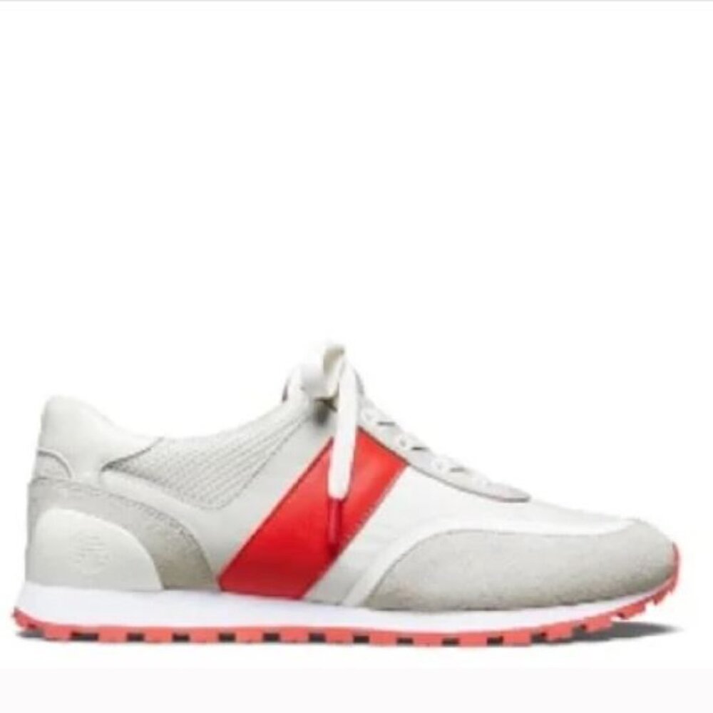 NEW! TORY BURCH SPORT - Retro Stripe White and Red Sneakers - Never worn Size 8 - Picture 3 of 12